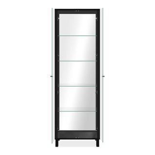 Vitrine 1 Porte Et 4 Étagères En Verre L62 X H189 Cm