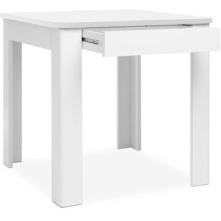 Table  - Rectangulaire - 4 Personnes - 80 X 77 X 80 Cm - Blanc