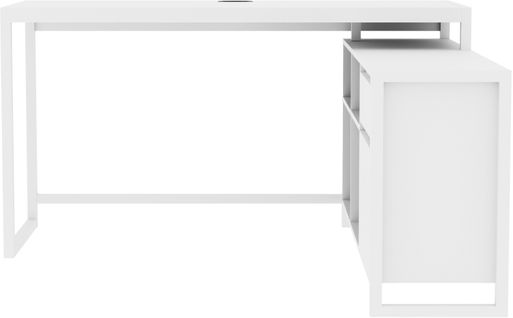 Bureau D'angle - Denver 37a - Blanc - 139 X 139 X 75 Cm