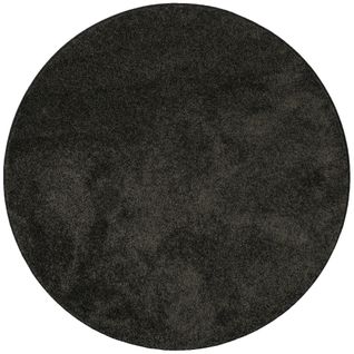 Tapis à Poils Longs Mona Rond 133cm Noir