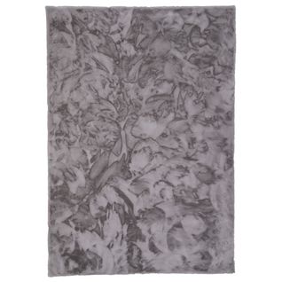 Tapis En Fourrure Plush 140x180cm Gris