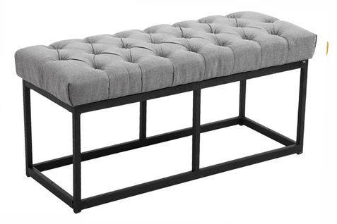 Banquette Amun B Tissu Gris/100 Cm