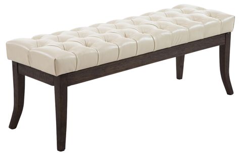 Banc Ramses Similicuir Antique Sombre Crème/120 Cm