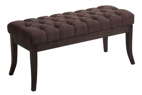 Banc Ramses Tissu Antique Sombre Marron/100 Cm