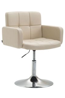 Fauteuil Lounge Los Angeles Similicuir Crème