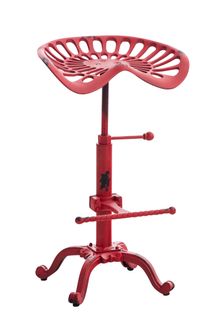 Tabouret De Bar Butch Au Style Industriel Rouge