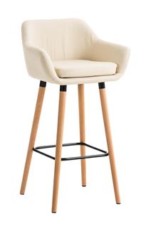 Tabouret De Bar Grant Similicuir Crème