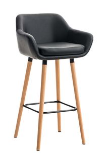 Tabouret De Bar Grant Similicuir Noir