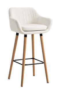 Tabouret De Bar Grant Similicuir Blanc