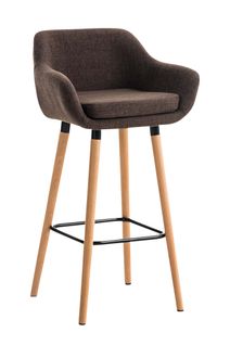 Tabouret De Bar Grant Tissu Marron