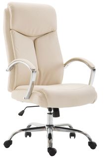 Fauteuil De Bureau Xl Vaud Similicuir Crème