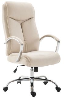 Fauteuil De Bureau Xl Vaud Tissu Crème