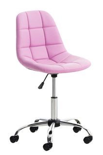 Chaise De Bureau Emil Similicuir Rose