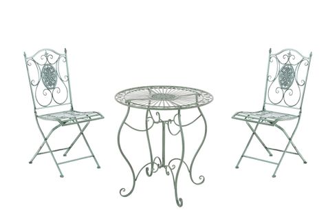 Ensemble De Jardin Aldeano En Fer Vert Antique