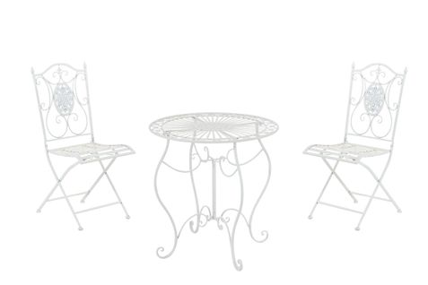 Ensemble De Jardin Aldeano En Fer Blanc