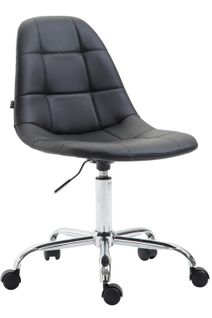 Fauteuil De Bureau Reims Similicuir Noir