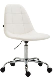Fauteuil De Bureau Reims Similicuir Blanc