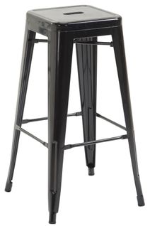 Tabouret De Bar Joshua V2 En Métal Noir