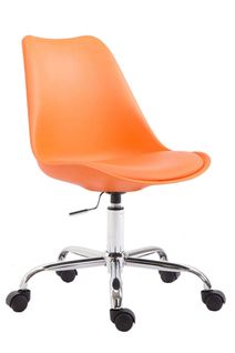 Chaise De Bureau Toulouse À Coque En Plastique Orange