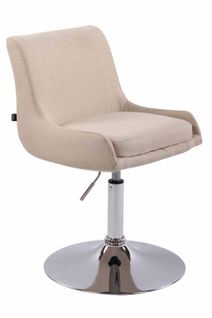 Chaise Lounge Club En Tissu Crème