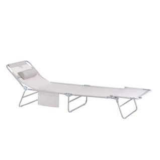 Chaise Longue Bain De Soleil,jardin,camping Inclinable, Ogs35-mi