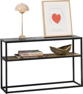 Table Console Avec Surface En Verre Table D'entrée En Métal Table Décorative Buffet, Fsb43-sch