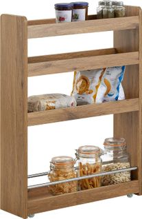 Étagère De Niche à Roulettes En Bois Chariot De Service Pour Cuisine Salle De Bain, Nsr01-pf