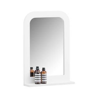 Miroir De Salle De Bain Avec Étagère Plateau, Suspendu Pour Salle De Bain,blanc, BZr162-w