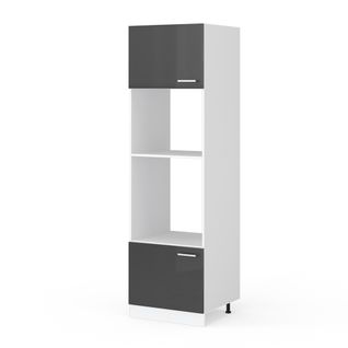 Armoire Micro-ondes R-line 29276 Anthracite Haute Brillance 60cm