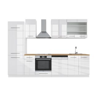 Cuisine Fame-line 33543 Blanc Brillant/blanc 300cm Sans Pt