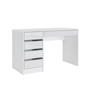 Bureau Sherry 36007 Blanc 55x120cm Avec Tiroirs