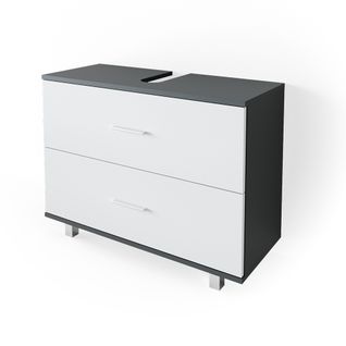 Meuble Sous Vasque Simple Ilias 34587 Anthracite/blanc 80x60.8cm