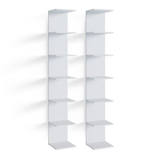 Étagère Paolo, Blanc, 30x190cm Lot De 2