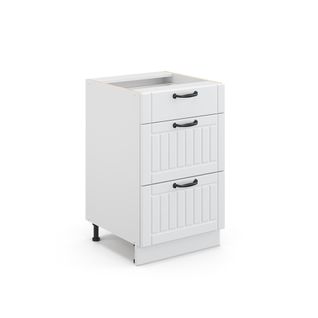 Meuble Cuisine Fame-line 36024 Blanc Campagne 50cm Sans Pt