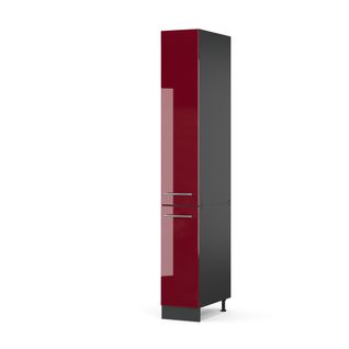 Meuble Haute De Cuisine Fame-line 36475 Rouge Bordeaux Haute Brillance 30cm