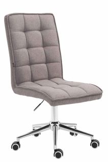 Chaise De Travail Peking V2 En Tissu Gris Clair