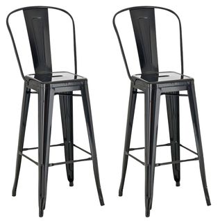 Lot De 2 Tabourets De Bar Aiden En Métal Noir