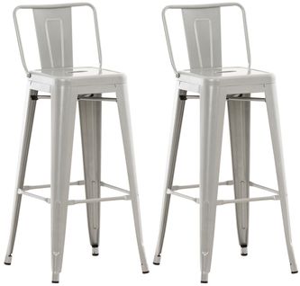 Lot De 2 Tabourets De Bar Mason Argent