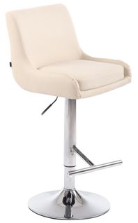 Tabouret De Bar Club En Similicuir Crème/chrome