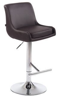 Tabouret De Bar Club En Similicuir Marron/chrome