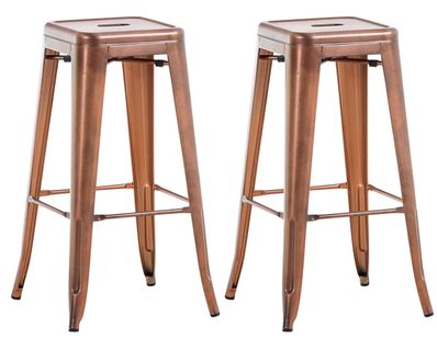 Lot De 2 Tabourets De Bar Joshua Cuivre