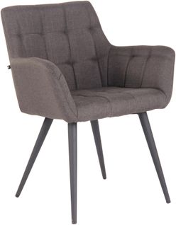 Chaise De Salle À Manger Lyss En Tissu Gris Foncé