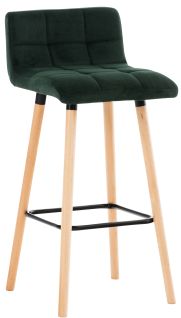 Tabouret De Bar Lincoln En Velours Vert