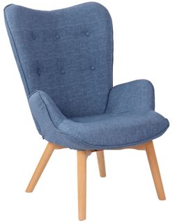 Chaise Lounge Durham En Tissu Bleu