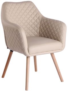 Chaise De Salle À Manger Gent Similicuir Crème/nature