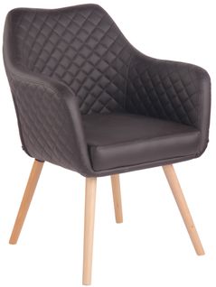 Chaise De Salle À Manger Gent Similicuir Marron Foncé/nature