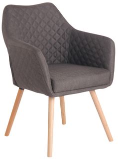 Chaise De Salle À Manger Gent Tissu Gris Foncé/nature