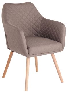 Chaise De Salle À Manger Gent Tissu Taupe/nature