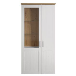 Vaisselier 2 Portes Dont Une Avec Verre Trempé - L95 Cm