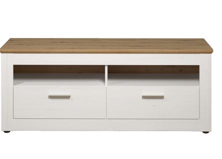 Meuble TV - Naturel/blanc - 148 / 59 / 45